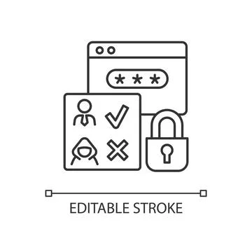 Access control linear icon Illustrazione stock