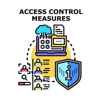 Access control measures protecting digital data and user privacy Stock Illustration