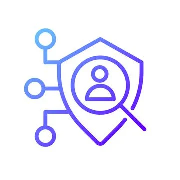 Access control pixel perfect gradient linear vector icon Stock Illustration