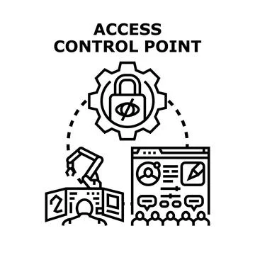 Access control point management and security system Stock Illustration