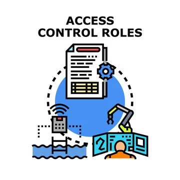 Access control roles system management illustration イラスト素材