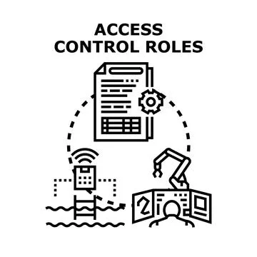 Access control roles system management illustration イラスト素材