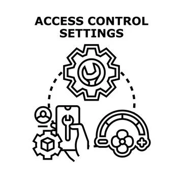 Access control setting concept vector illustration Stock Illustration