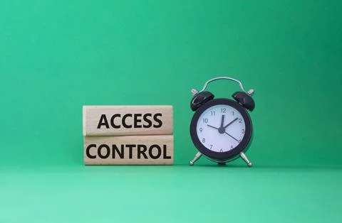 Access Control symbol. Concept words Access Control on wooden blocks. Beaut.. Stock-Fotos