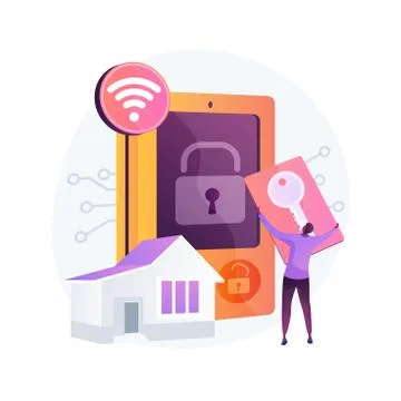 Access control system abstract concept vector illustration. 스톡 일러스트