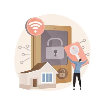 Access control system abstract concept vector illustration. イラスト素材