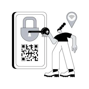 Access control system abstract concept vector illustration. Stock Illustration
