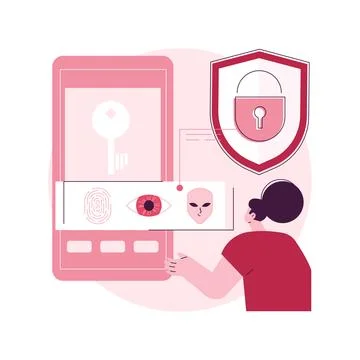 Access control system abstract concept vector illustration. Stock Illustration