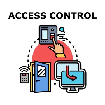 Access control system providing security and management Stockillustratie