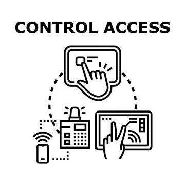 Access control system providing security, authentication, and management Stock Illustration