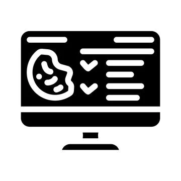 Access to cookies glyph icon vector illustration Stockillustratie
