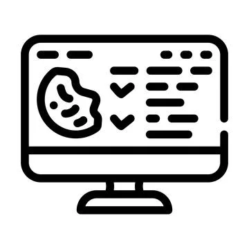 Access to cookies line icon vector illustration 스톡 일러스트