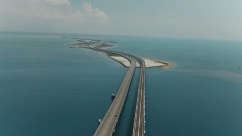 Access to the Crimean bridge Stock Footage 230158780