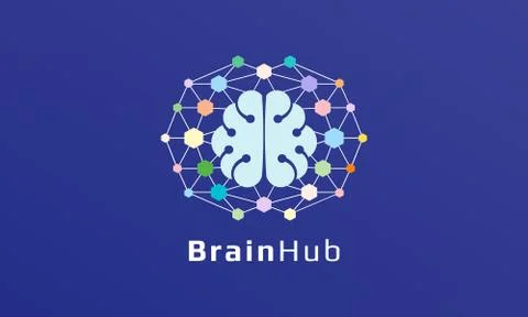 Access data with brain technology Stock Illustration