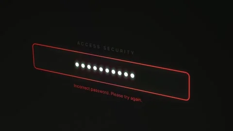 Access denied after entering incorrect user password. 스톡 동영상 333239366
