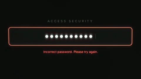 Access denied after entering incorrect user password. Stock Footage 333239369