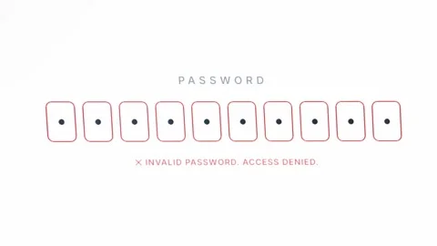 Access denied after entering incorrect user password. Stock Footage 333239412