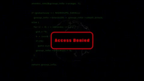 Access Denied: Animated Text in Programming Language Style. Stock Footage 286143038