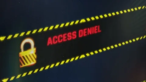 Access denied, authorization failed. Wrong password system message on screen Stock Footage 90050621