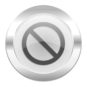Access denied chrome web icon isolated. Stock Illustration