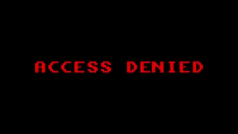 Access denied computer hacking animation isolated on black background 스톡 동영상 321608104