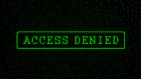 Access Denied - Digital Data Code Matrix Stock Footage 98556750