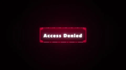 Access denied digital security alert overlay with glitch effect and hud int.. Stock Footage 337553757