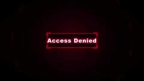 Access denied digital warning sign with red hud interface and cyber securit.. Stock Footage 337553816