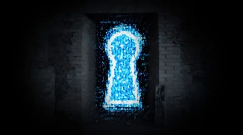 Access denied. The entrance is protected by a. Video stock 86801005