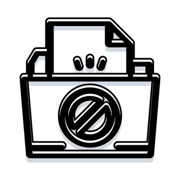 Access denied file folder icon concept イラスト素材