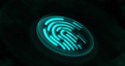 Access denied fingerprint scan security animation, false id person id scan Stock Footage 167219139