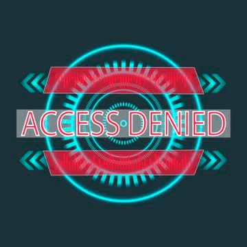 Access denied, futuristic digital vector illustration 스톡 일러스트