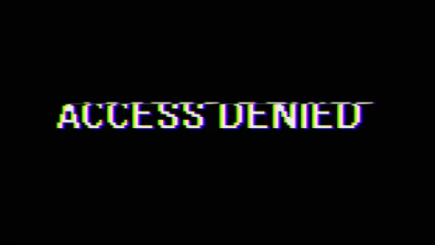 Access denied glitch flicker effect 4k video or footage with text unauthorize Stock Footage 151207300