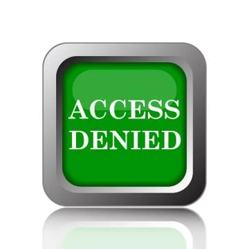 Access denied icon. Internet button on black background.. Illustrazione stock