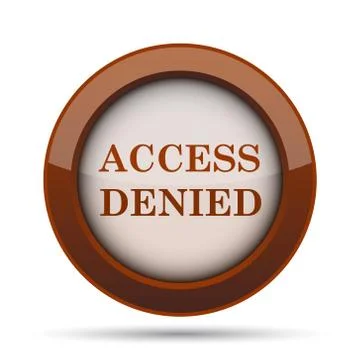 Access denied icon. Internet button on white background. . Stock Illustration