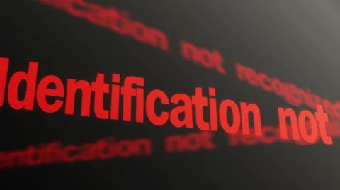 Access denied. Identification not recognized. Red text running on pc display Stock Footage 58167955