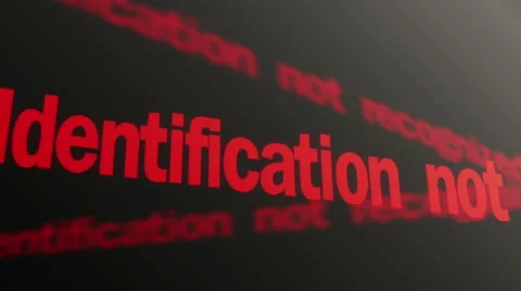 Access denied. Identification not recognized. Red text running on pc display Stock Footage 58182362