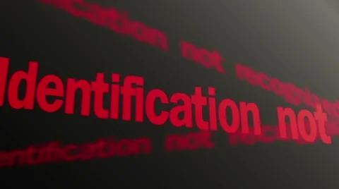Access denied. Identification not recognized. Red text running on pc display Stock Footage 58187731