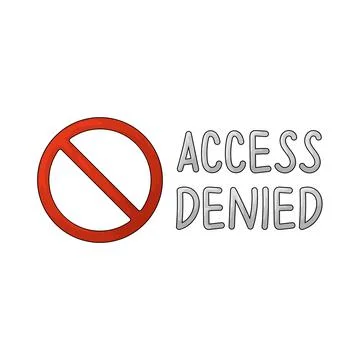 Access Denied illustration 스톡 일러스트