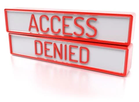 Access Denied - Isolated 3D Render 스톡 일러스트