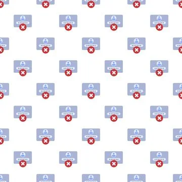 Access denied login form error seamless pattern 스톡 일러스트