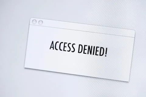 Access denied message on a computer screen Foto stock