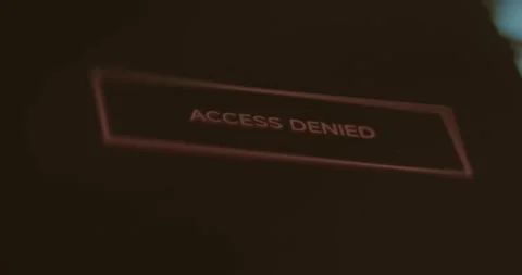 Access Denied message, refused entry to system Stock Footage 323371301