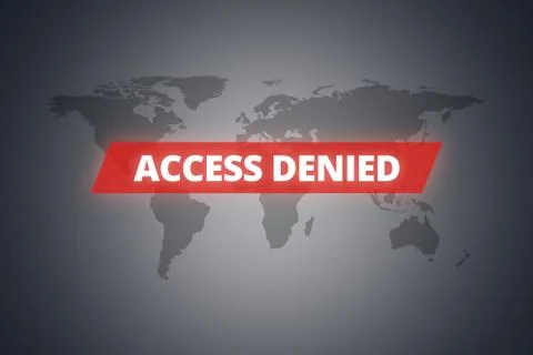 Access Denied Message on Screen Stock Illustration