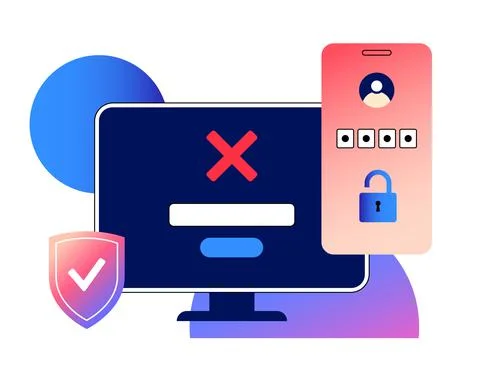 Access denied notification Stockillustratie