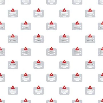 Access denied password error message flat seamless pattern Illustrazione stock