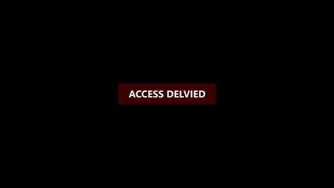 Access Denied Red Text Overlay on Black Background Security Concept restric.. Stock Footage 340444495