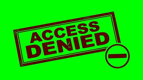 Access denied rubber stamp red flash Video stock 337580156