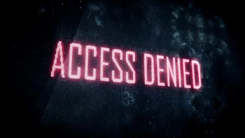 Access denied screen text, login attempt, wrong password, system message Stock Illustration