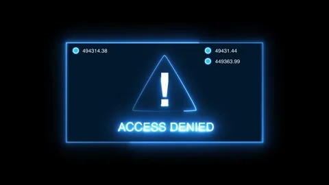 Access Denied security breach computer hacking warning message hacked Stock Footage 308472054